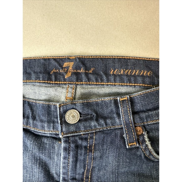 7 For All Mankind Roxanne Women's Jeans‎ Size 28 Blue Denim Stretch Skinny - Picture 4 of 6